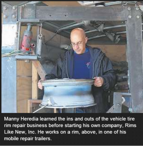 Rims like new repairs rim in Middletown for times herald record